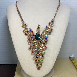 Elegant Multicolor Peacock Necklace